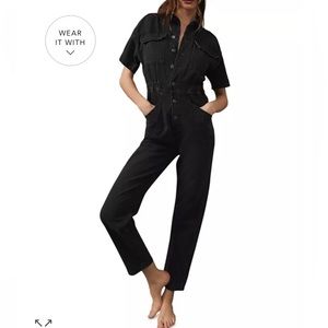 Free People Marci Coverall - black denim